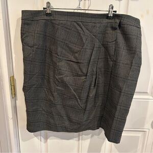 New York & Company Charcoal Plaid Pencil Skirt